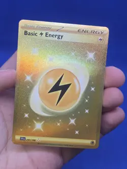 Pokemon Scarlet & Violet Base Set Basic Lightning Energy 257/198 Gold Hyper Rare - Image 2