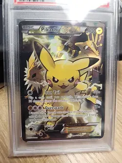2016 Pokemon XY Black Star Promo Red Blue Collection #XY124 FA Pikachu EX PSA 6 - Image 3