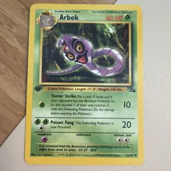 Pokemon - Arbok 31/62 Fossil 1st Edition Regular 1999 Uncommon LP - Image 1