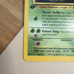 Pokemon - Arbok 31/62 Fossil 1st Edition Regular 1999 Uncommon LP - Image 2