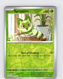Pokemon TCG Sprigatito S&V Journey Together 016/159 Reverse Holo Common Card NM - Image 1