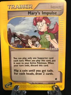 MARY'S IMPULSE - 142/165 Expedition Common Pokemon TCG Card NM Never Played - Image 1