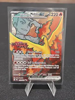 Pokemon Destined Rivals Stamped Team Rocket Moltres EX Ultra Rare Card 208/182 - Image 1