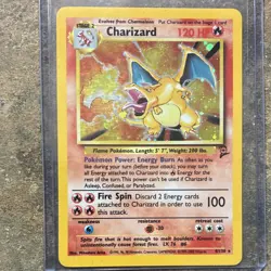 Pokemon Charizard Base Set 2 Holo Rare Card 4/130 Wizards of the Coast 2000 - Image 1