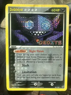 Sableye 23/107 Reverse Holo Rare Stamped - EX Deoxys 2005 Pokemon TCG Card - Image 1
