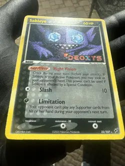 Sableye 23/107 Reverse Holo Rare Stamped - EX Deoxys 2005 Pokemon TCG Card - Image 2