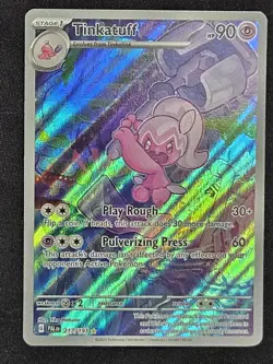 Pokemon TCG Tinkatuff Scarlet & Violet Paldea Evolved Holo Card 217/193 - Image 1
