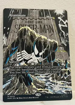 Reanimate, Borderless Art 0020, Spider-Man Marvel, Magic MTG NM Non Foil - Image 1