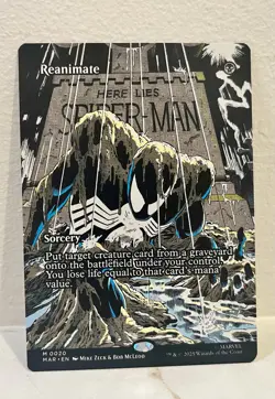 Reanimate, Borderless Art 0020, Spider-Man Marvel, Magic MTG NM Non Foil - Image 2