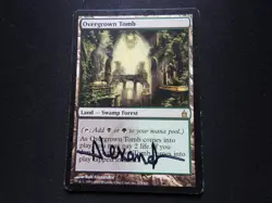 Overgrown Tomb Signed HP [Ravnica: City of Guilds] #3 Mtg Magic Free Tracking! - Image 1