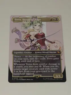 MTG Terra, Herald of Hope 0204 Borderless, LP. Final Fantasy - Image 1