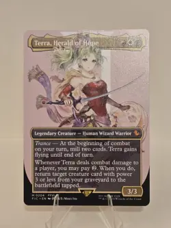 MTG Terra, Herald of Hope 0204 Borderless, LP. Final Fantasy - Image 2