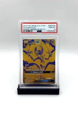 Pokemon Lunala GX Full Art Black Star Promo Hidden Fates SM103a PSA 10 - Image 1