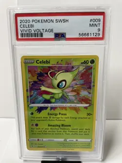2020 Pokemon Vivid Voltage CELEBI Amazing Rare #009 PSA 9 Mint - Image 1