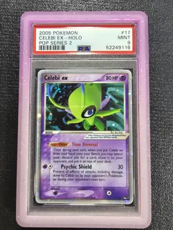 Pokemon Celebi ex POP Series 2 Holo Ultra Rare #17 PSA 9 Mint - Image 1