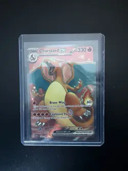 Pokemon TCG Charizard EX Full Art 183/165 Scarlet & Violet 151 NM Condition - Image 1