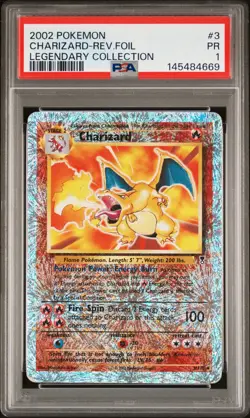 Charizard Reverse Holo PSA 1 Pokemon Legendary Collection #3 - Image 1