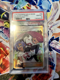 Pokemon TCG - Jessie and James 68/68 Full Art Hidden Fates PSA 10 - Image 1