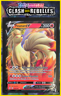 Carte Pokemon Feunard V 026/192 EB02 Clash Des Rebelles Epee Bouclier FR - Image 1