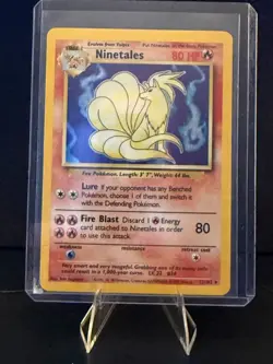 Ninetales 12/102 Base Set Holo Rare Vintage WOTC Pokemon Card 1999 NM/EX 12/102 - Image 1