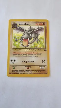 Aerodactyl - 1/62 - Pokemon Fossil Unlimited Holo Rare Card WOTC LP - Image 1