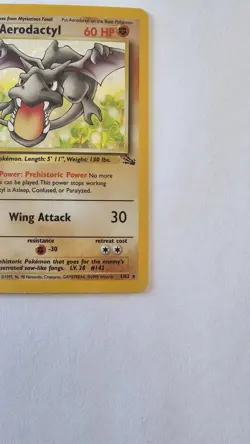 Aerodactyl - 1/62 - Pokemon Fossil Unlimited Holo Rare Card WOTC LP - Image 4