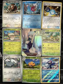 Rare Sexy Anime Waifu Card and 8 Holographic pokemon cards - Image 1