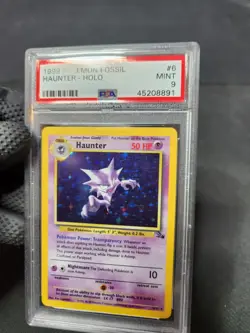 1999 Pokemon Fossil Haunter Holo Unlimited PSA 9 MINT WOTC Graded Pokemon Card - Image 2