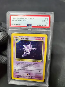 1999 Pokemon Fossil Haunter Holo Unlimited PSA 9 MINT WOTC Graded Pokemon Card - Image 3