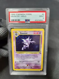 1999 Pokemon Fossil Haunter Holo Unlimited PSA 9 MINT WOTC Graded Pokemon Card - Image 4