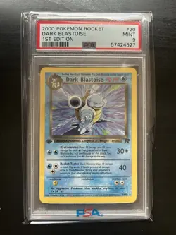 Pokemon TCG Dark Blastoise 20/82 Rare Non-Holo Card 1st Edition - Image 1
