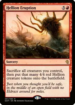 X 1 Hellion Eruption NM-M Duel Decks Zendikar vs. Eldrazi MTG Magic - Image 1