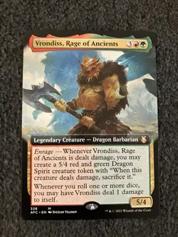 Magic The Gathering MTG - Vrondiss, Rage of Ancients (Extended Art) - AFC / AFR - Image 1