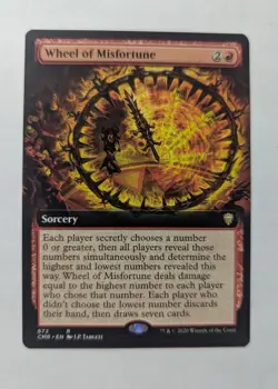 1x Wheel of Misfortune EXTENDED ART NM - CMR Magic MTG x1 - Image 1
