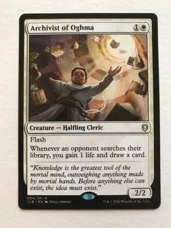 ARCHIVIST OF OGHMA Baldur's Gate Commander MTG Magic the Gathering NM Rare - Image 1