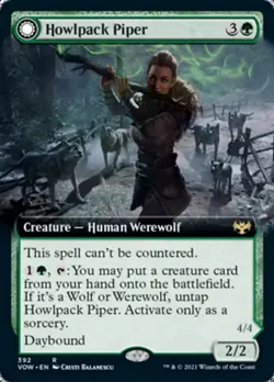 Howlpack Piper // Wildsong Howler (Extended Art) [Innistrad: Crimson Vow] Light - Image 1