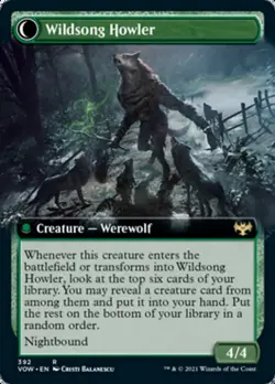 Howlpack Piper // Wildsong Howler (Extended Art) [Innistrad: Crimson Vow] Light - Image 2
