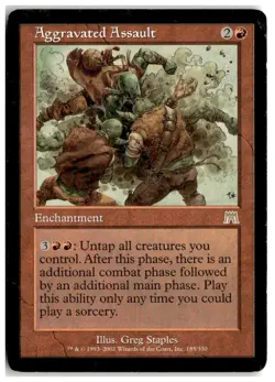 MTG Aggravated Assault - Onslaught Heavily Played English - Image 1