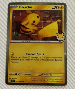 Pikachu 051/162 - Cosmos Holo - Pokemon Day 2026 Stamped Promo - Pokemon TCG NM - Image 1
