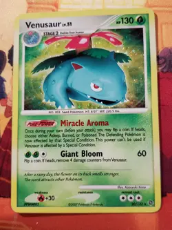 Venusaur - 20/132 - Secret Wonders - Holo - Pokemon TCG 2007 Vintage LP Card - Image 1
