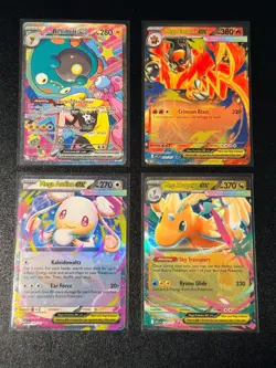 Pokemon Ascended Heroes 4 card lot Iono's Bellibolt EX SIR & 3 Ex cards - Image 1