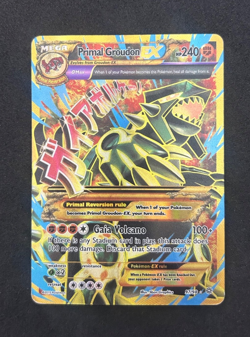 2015 POKEMON XY ANCIENT ORIGINS 97/98 PRIMAL GROUDON EX - HEAVILY PLAYED - Image 1