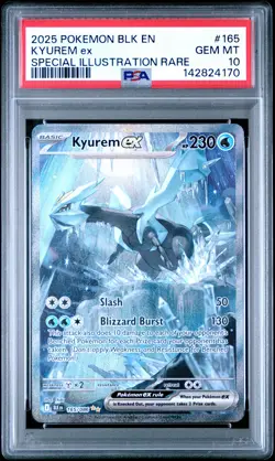 2025 POKEMON BLK EN-BLACK BOLT SPECIAL ILLUSTRATION RARE #165 KYUREM EX PSA 10 - Image 1