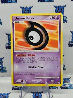 Pokemon Unown D - Diamond & Pearl 68/130 LP - Image 1
