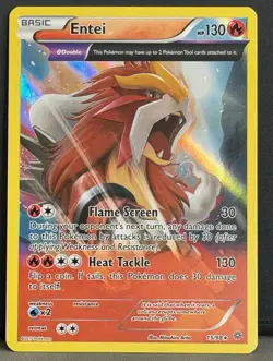 Pokemon Entei (15) Holo Rare XY - Ancient Origins 15/98 LP - Image 1