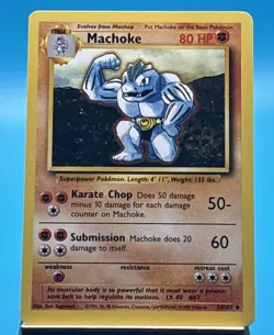 Machoke 1999 Pokemon Game Shadowless Base Set #34/102 NM - Image 1