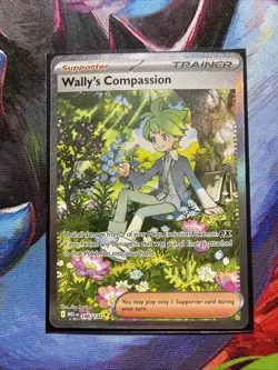 POKEMON TCG WALLYS COMPASSION 186/132 MEGA EVOLUTIONS FULL ART RARE HOLO NM - Image 3