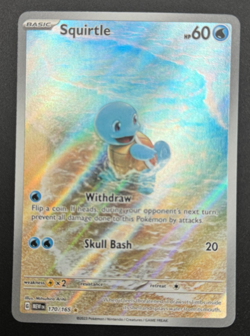 Squirtle 170/165 Pokemon Scarlet & Violet 151 Holo Illustration Rare TCG NM/Mint - Image 1