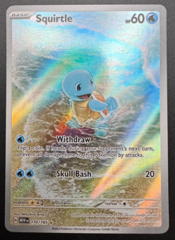Squirtle 170/165 Pokemon Scarlet & Violet 151 Holo Illustration Rare TCG NM/Mint - Image 3