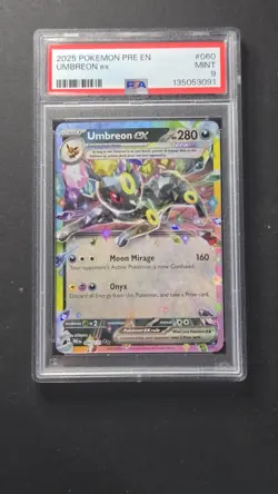 PSA 9 Umbreon EX 060/131 Prismatic Evolutions Ultra Rare Pokemon 2025 - Image 1